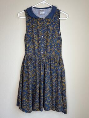 Hot Topic Fantastic Beasts Symbolic All Over Print Peter Pan Collar Dress Medium